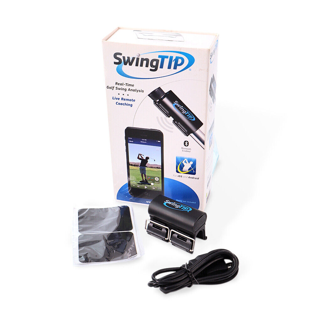 SwingTIP Real Time Hands Free Golf Swing Analyzer Coaching Platform Open Box NIB