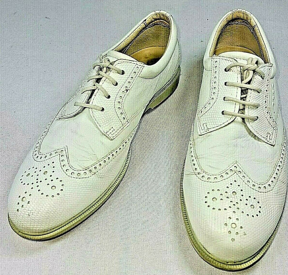 Ecco Hydromax Womens Spikeless Golf Shoe Leather White Sz.39 US 8