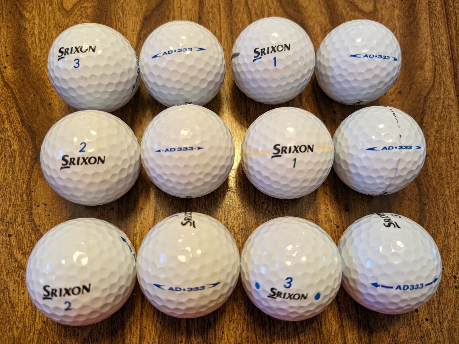 1 Dozen Srixon AD333 Mint Golf balls. Free  1/2 Dozen Srixon Mix Included 