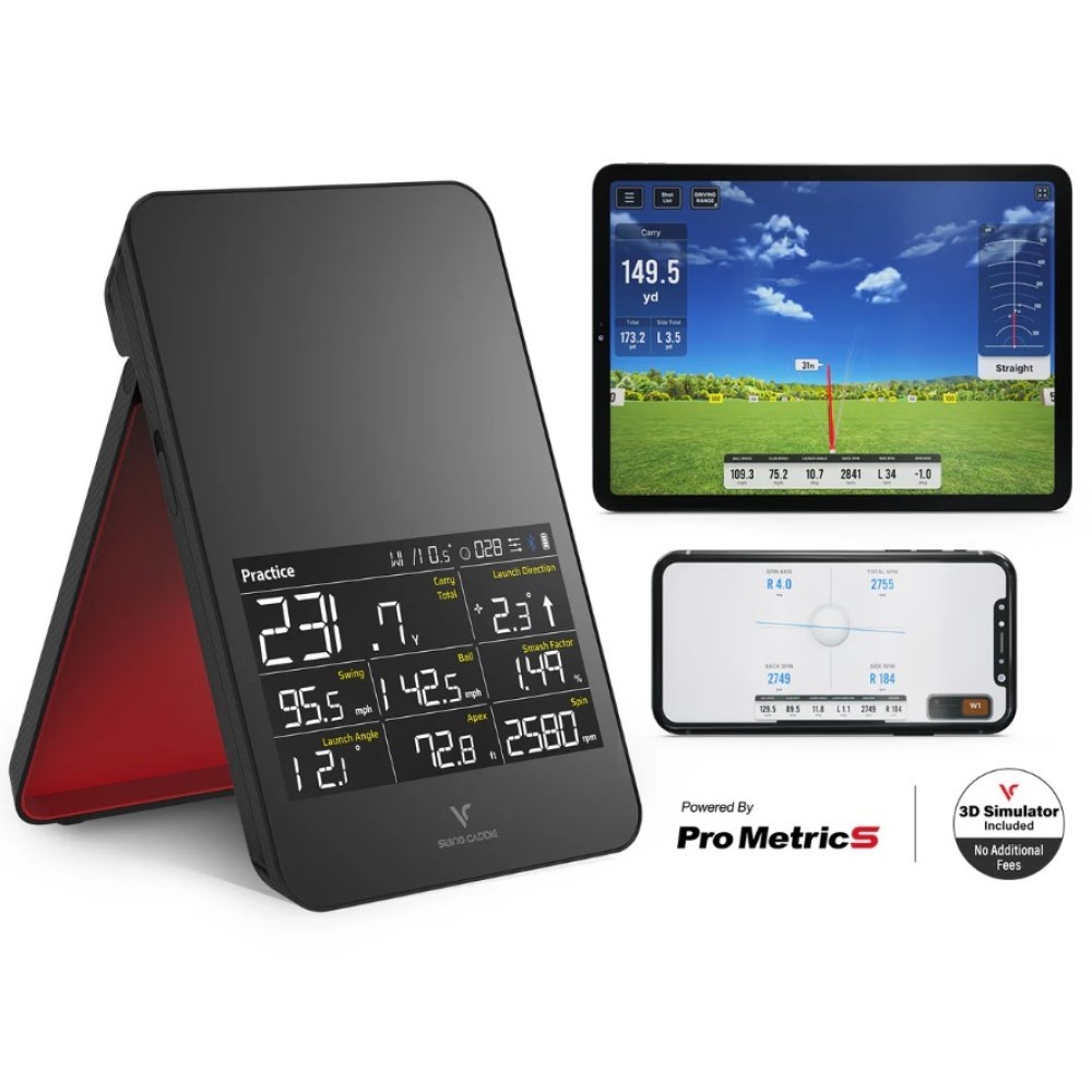 NEW 2025 Voice Caddie SC4 PRO Golf Launch Monitor + 3D Driving Range Simulator