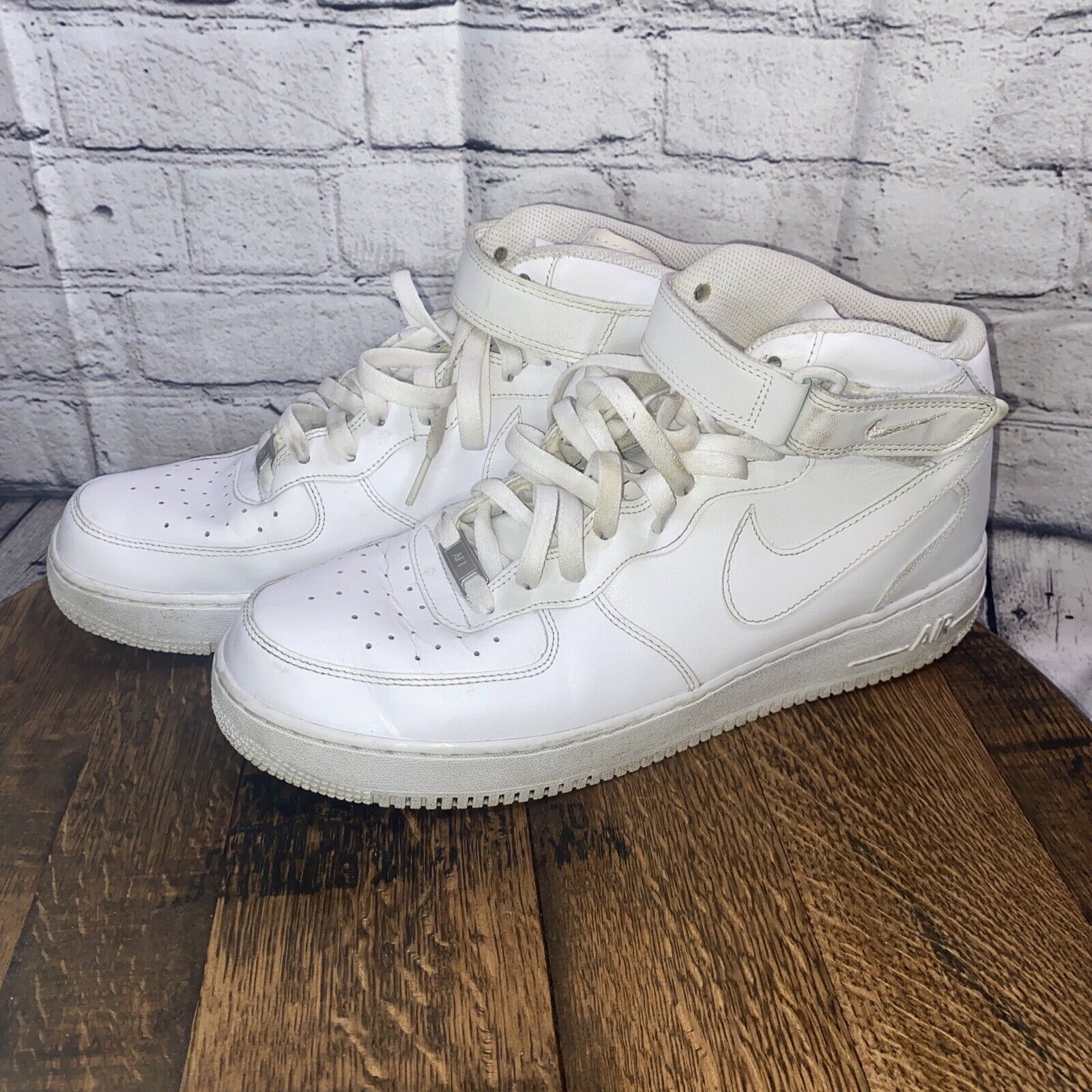Size 12-  Nike Air Force 1 Mid \'07 White  315123-111