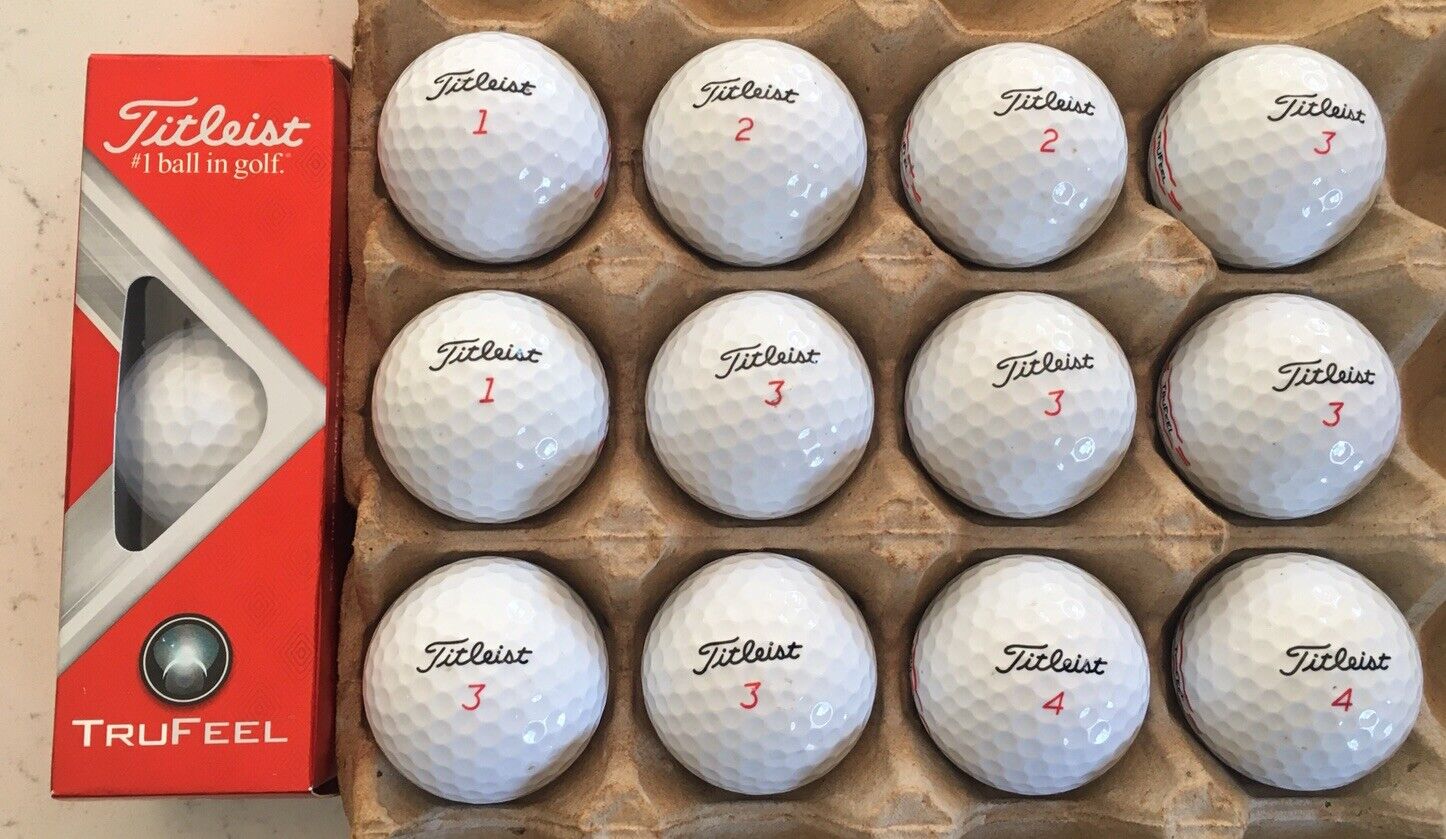 15 Titleist TruFeel Golf Balls. Includes Sleeve of Brand New Balls.