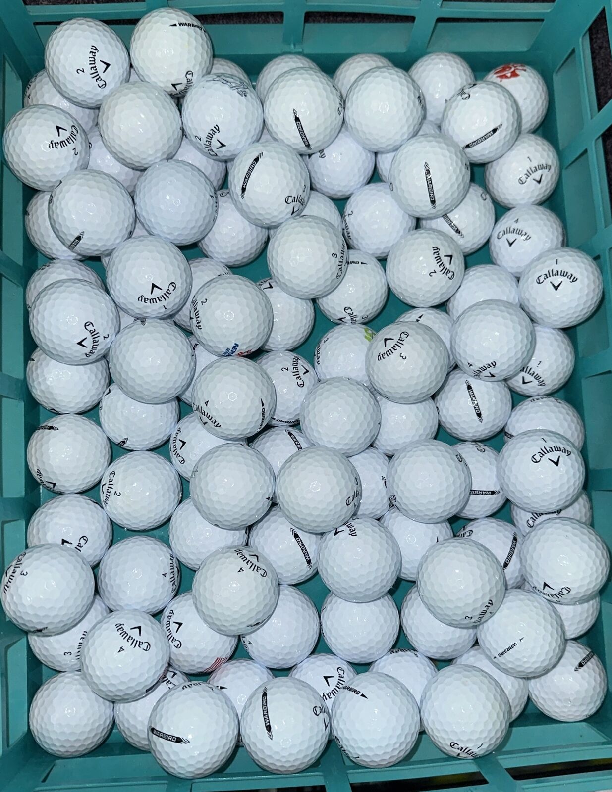 100 Callaway Warbird Golf Balls Mix AAAAA Mint No Pen Marks 