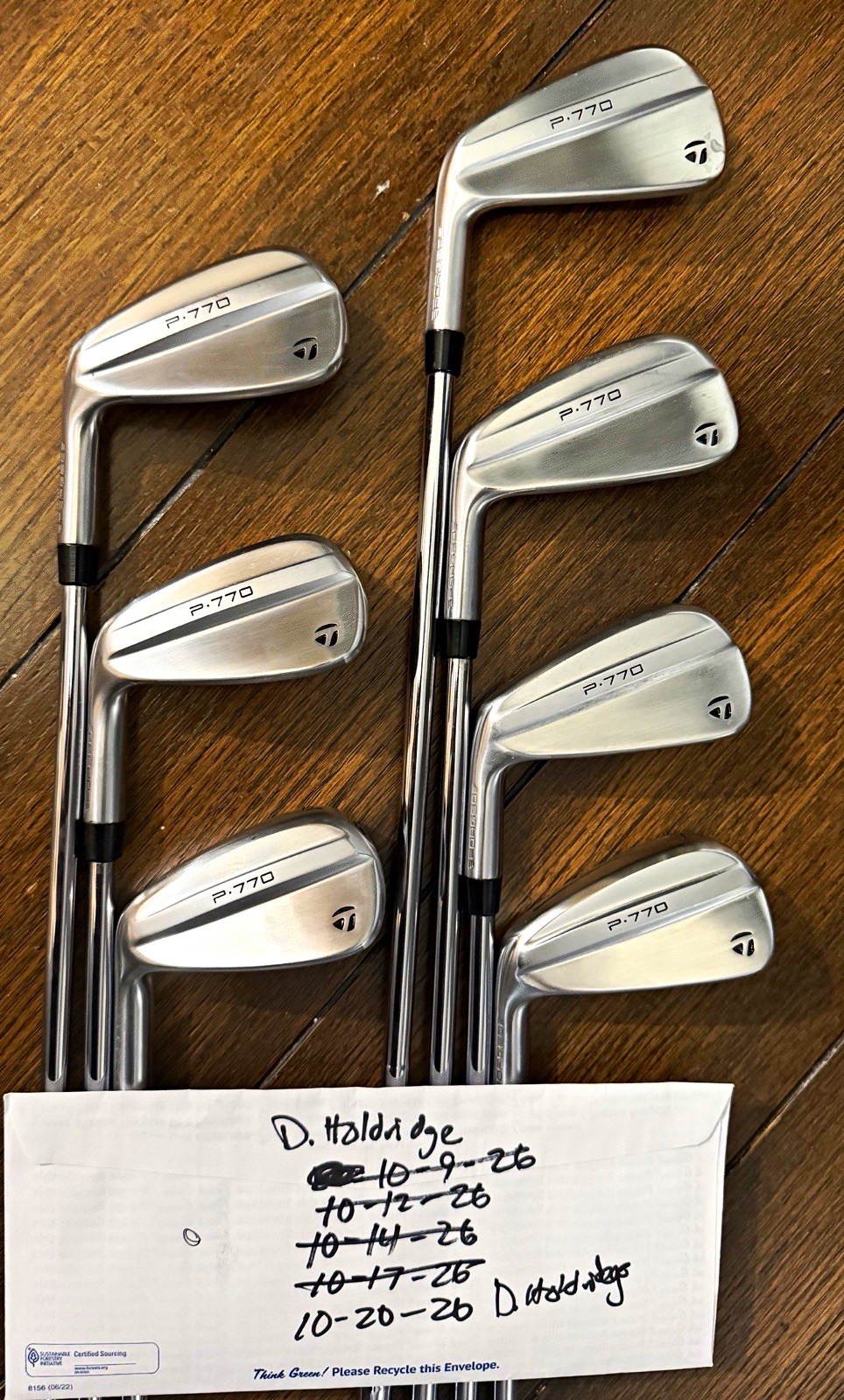 TaylorMade P770 Irons 4-PW Left Handed Stiff Current New Model Nice 🔥🔥