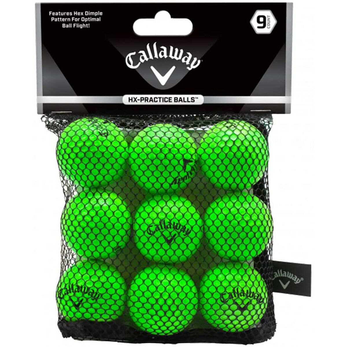 Callaway HX 9 Count Practice Golf Balls - Green