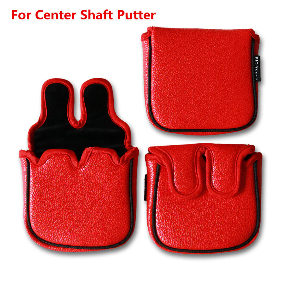 Magnetic Center Shafted Square Mallet Putter Head Cover Headcover 5\