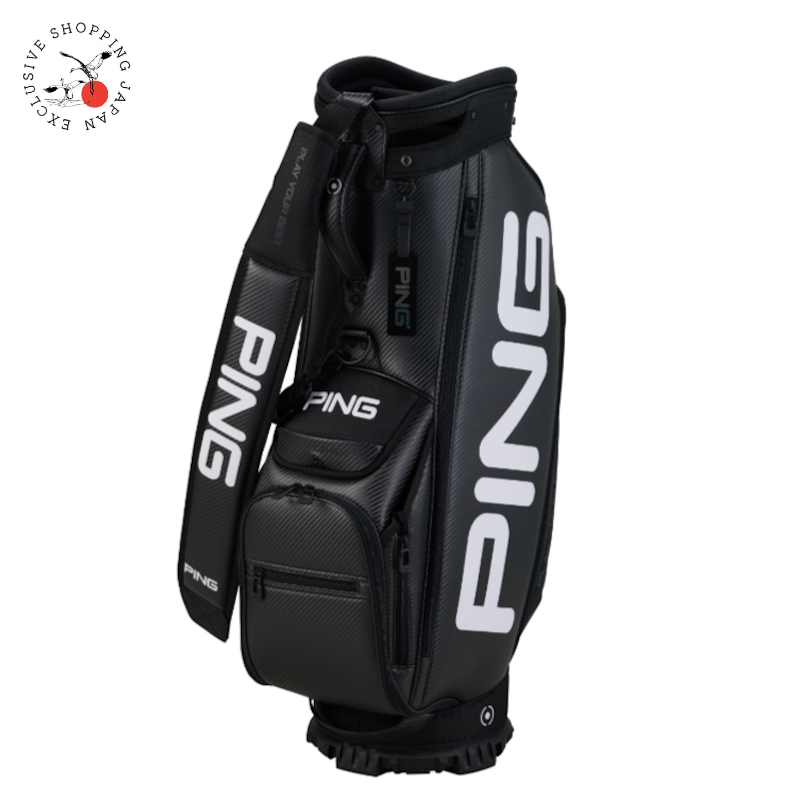 Ping Golf Cart Bag Tour Light Model CB-P223 9.5 x 47inch Black 5-way 3.7kg Black