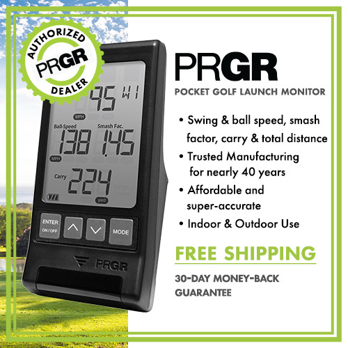 PRGR Black Pocket Golf Launch Monitor HS-130A