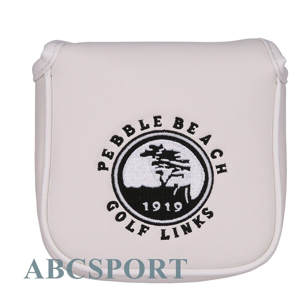 1pc Pebble Beach Golf Square Mallet Putter Club Head Cover with Magnetic Closure