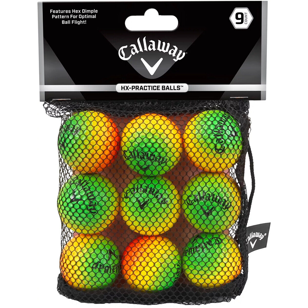 Callaway HX Soft Flight Practice Golf Balls - 9-Pack - Multicolor