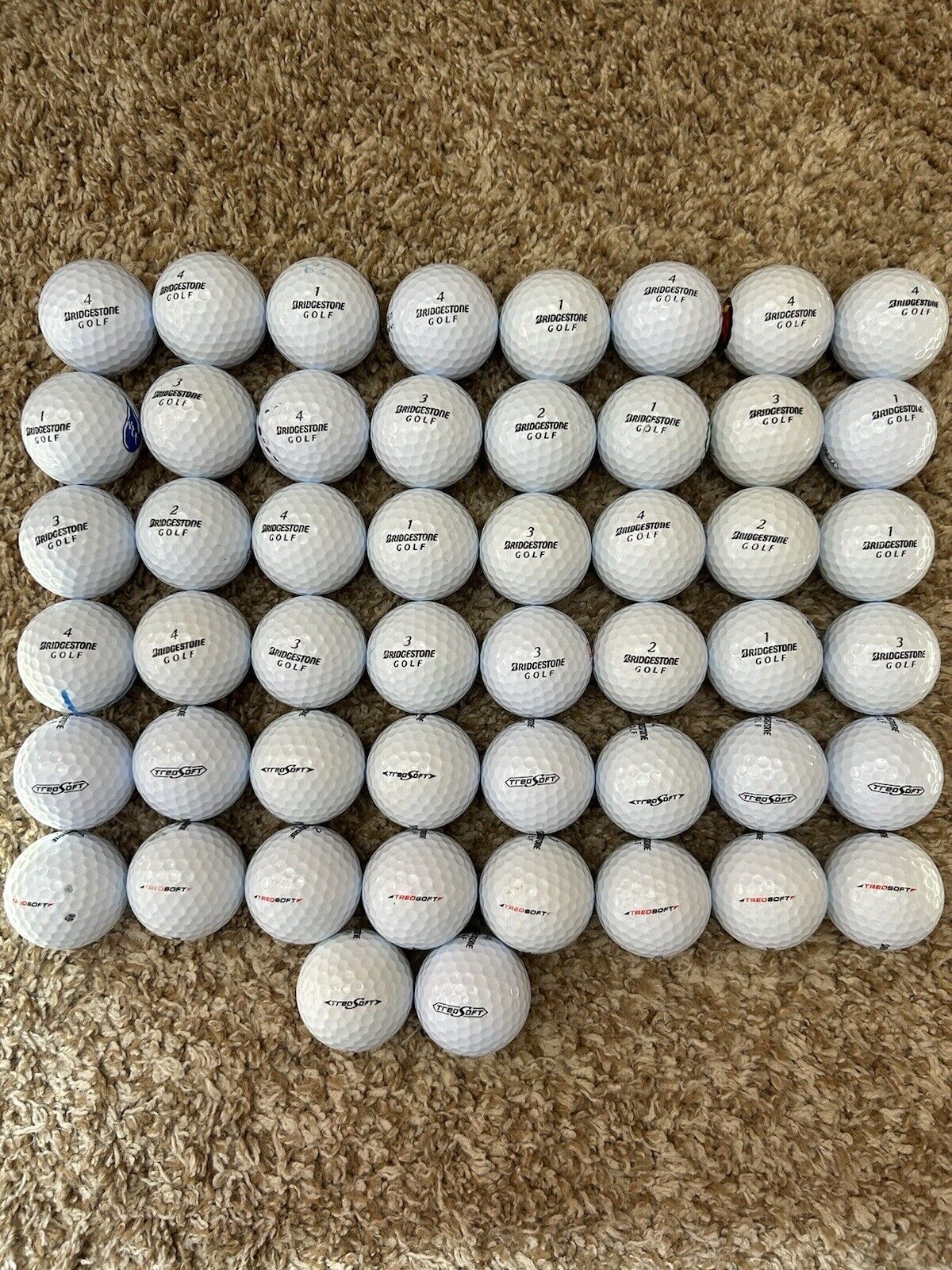 50 Mint Bridgestone TreoSoft Golf Balls