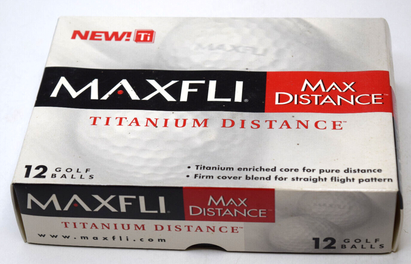 Maxfli Max Distance Titanium Distance 12 Golf Balls New in Factory Sealed Box