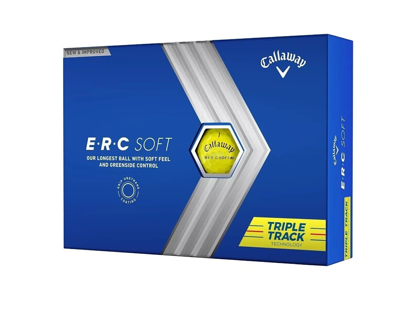 Callaway ERC Triple Track Golf Balls 12B PK (2023 Version, Yellow)