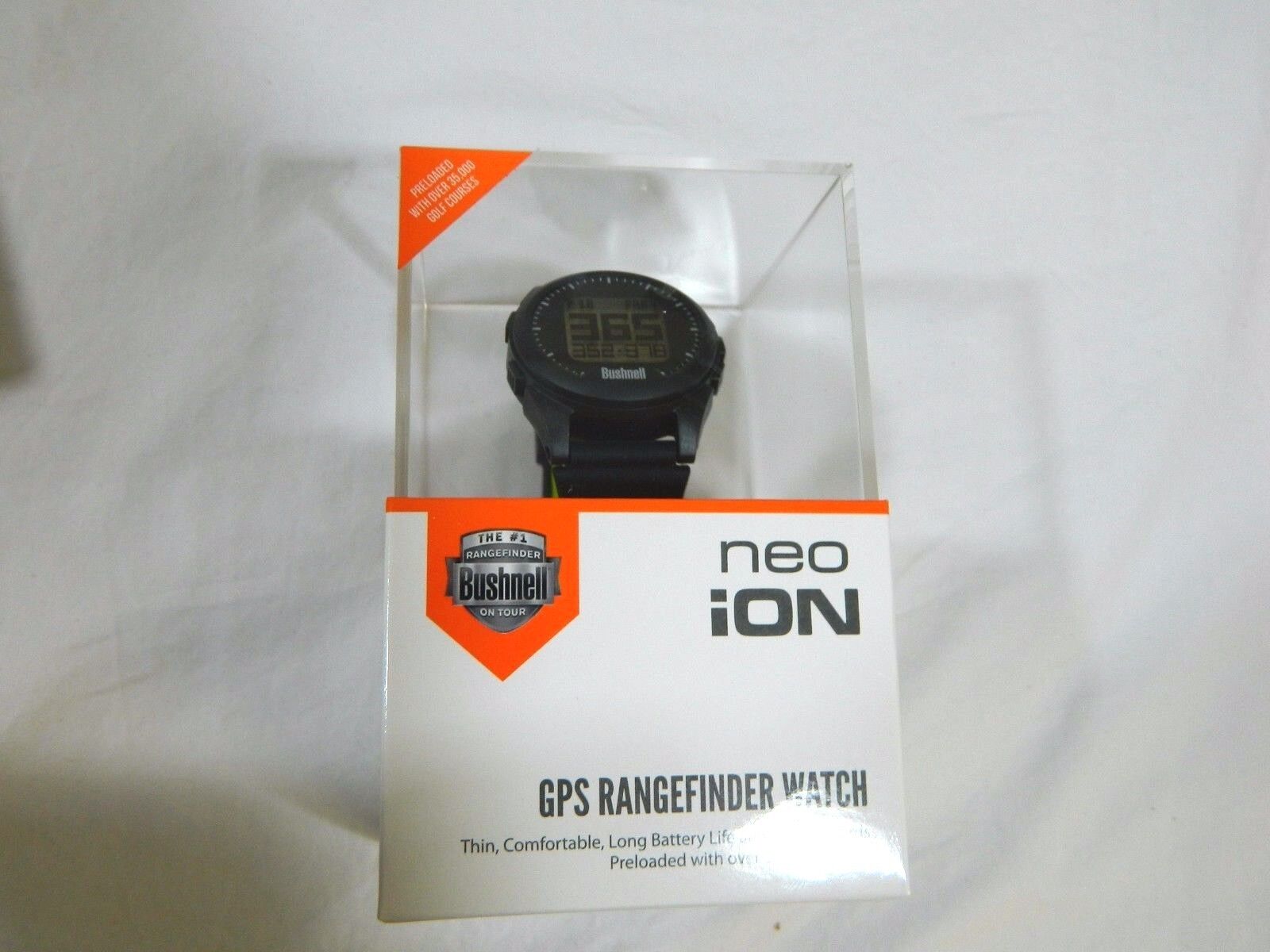 New 2016 Bushnell Neo iON Golf GPS Rangefinder Watch Black & Neon Range finder
