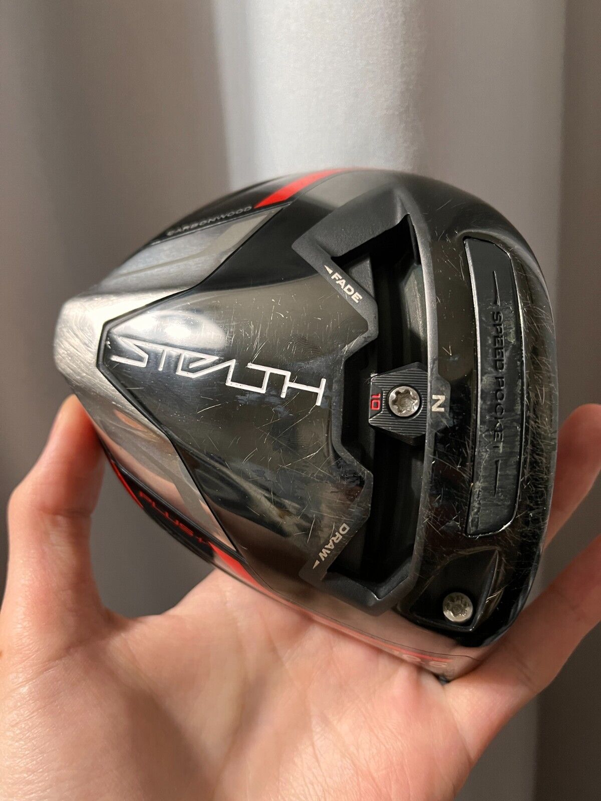( RH ) Taylormade Stealth Plus + 10.5* Golf Driver Head only w/cover