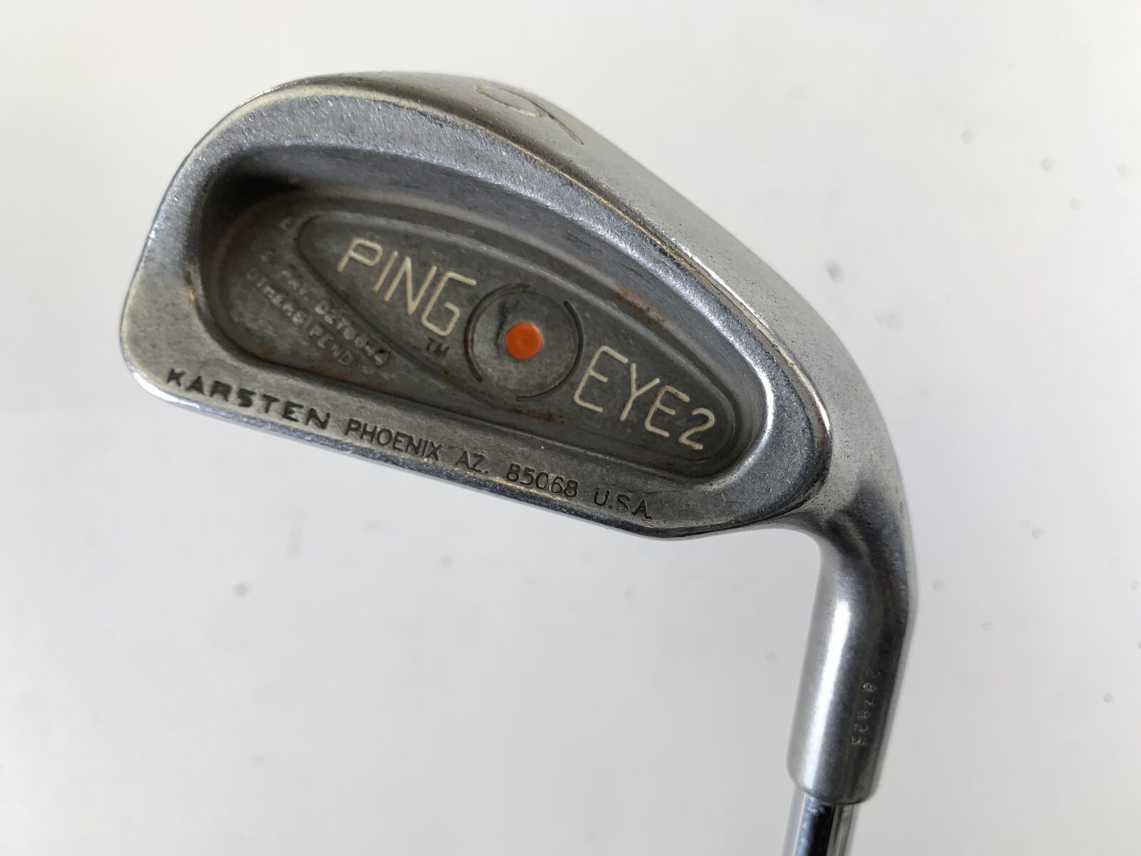 Ping Eye 2 Single 6 Iron Orange Dot 2* Flat Karsten ZZ-Lite Regular Steel Men RH