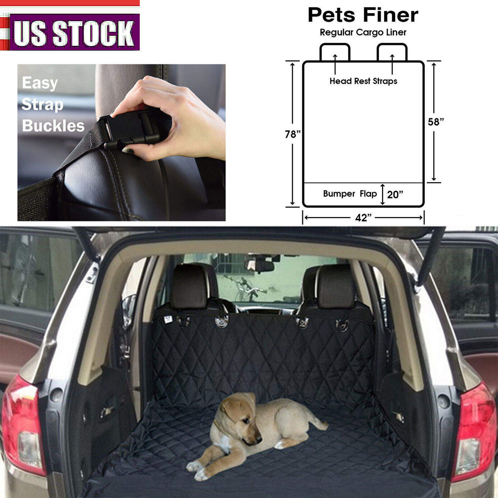 Waterproof Car Rear Back Seat Cover Pet Dog Protector Boot Mat Liner78\