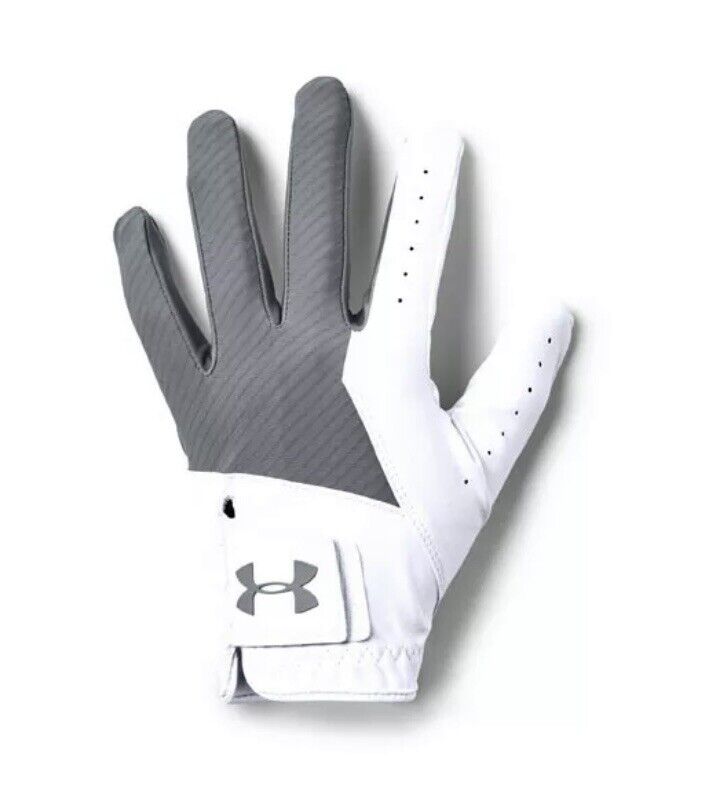 NEW Under Armour UA Medal Golf Gloves - Pick Size- White/gray