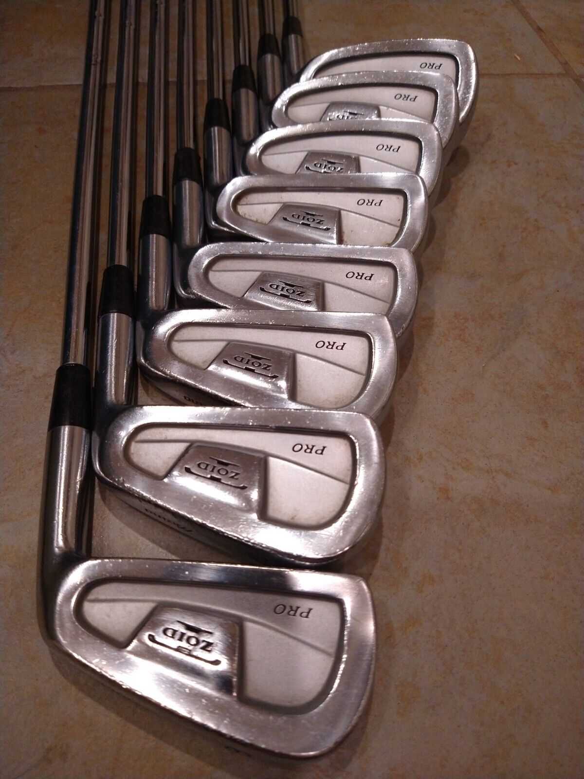 Mizuno Golf Club T-ZOID PRO Forged Iron Set 3-PW Gold S300 Stiff Steel Right RH