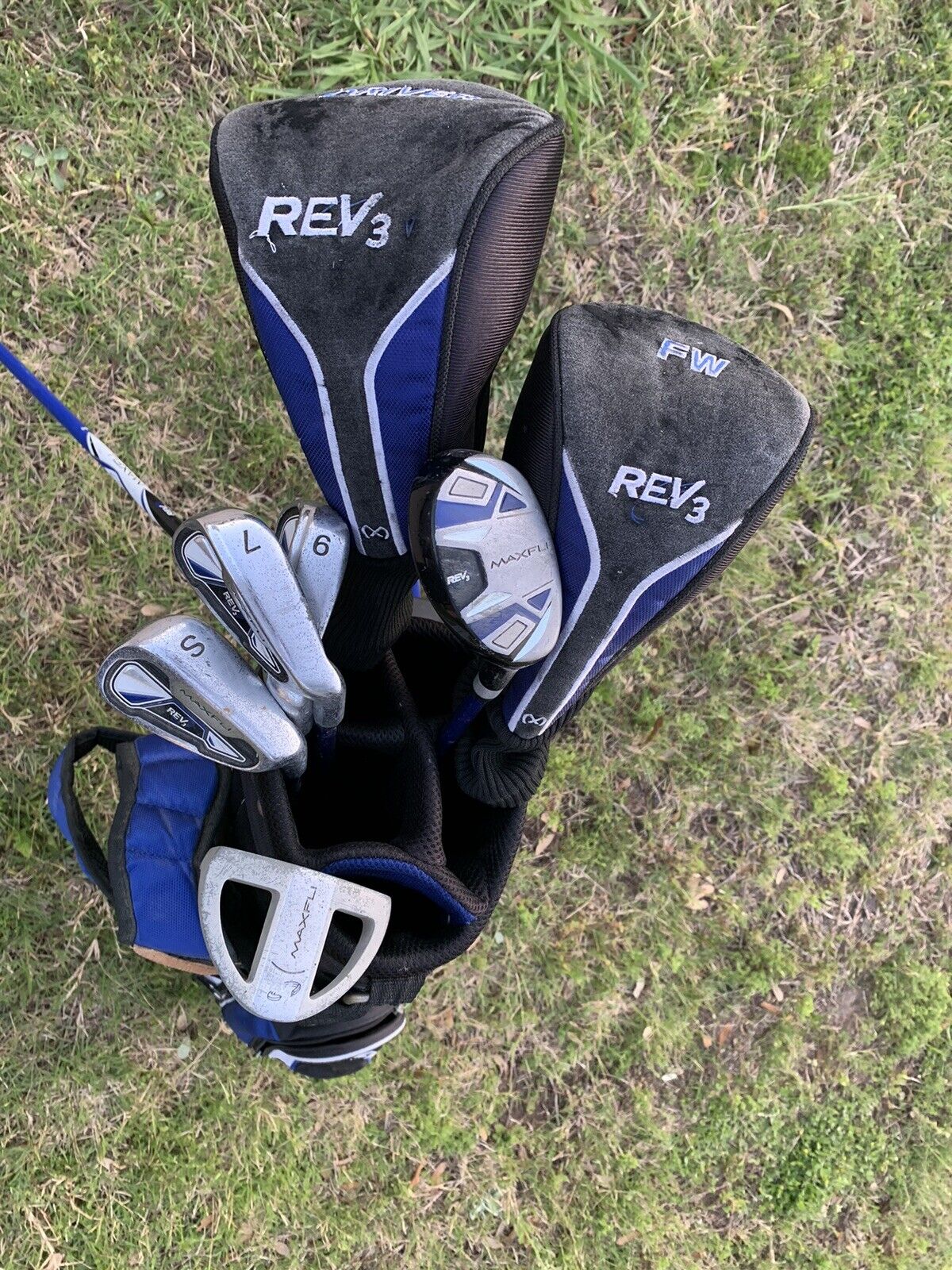 Maxfli Rev3 Junior 7 pc Golf Club Set w Bag Right RH Youth Jr