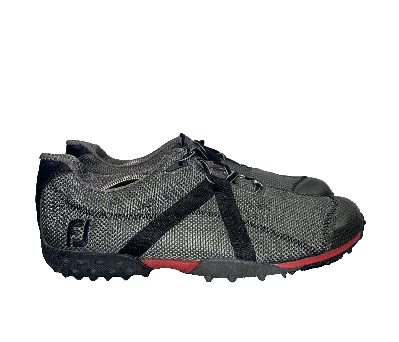 Footjoy Men\'s FJ M Project 55247 \'Gray/Black\' Mesh Golf Shoes Size 9M Spikeless