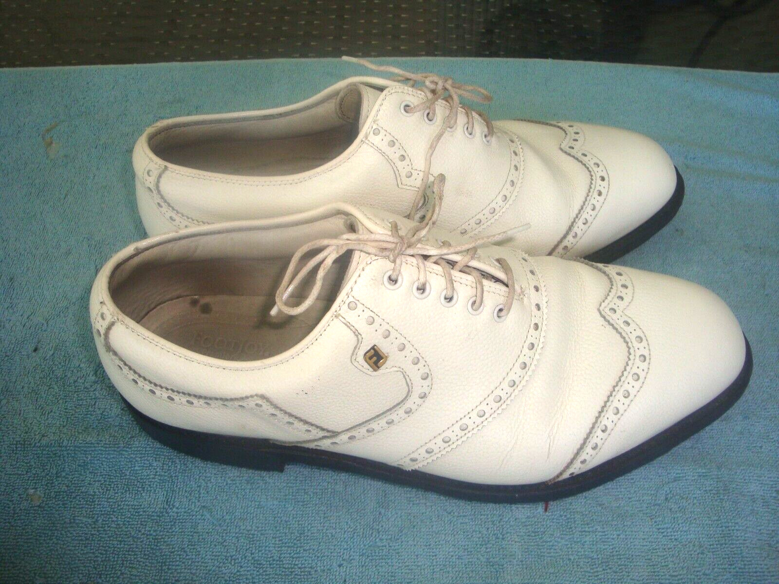 Footjoy Classics Dry Men\'s Golf Shoes  White 10.5 E Wide \