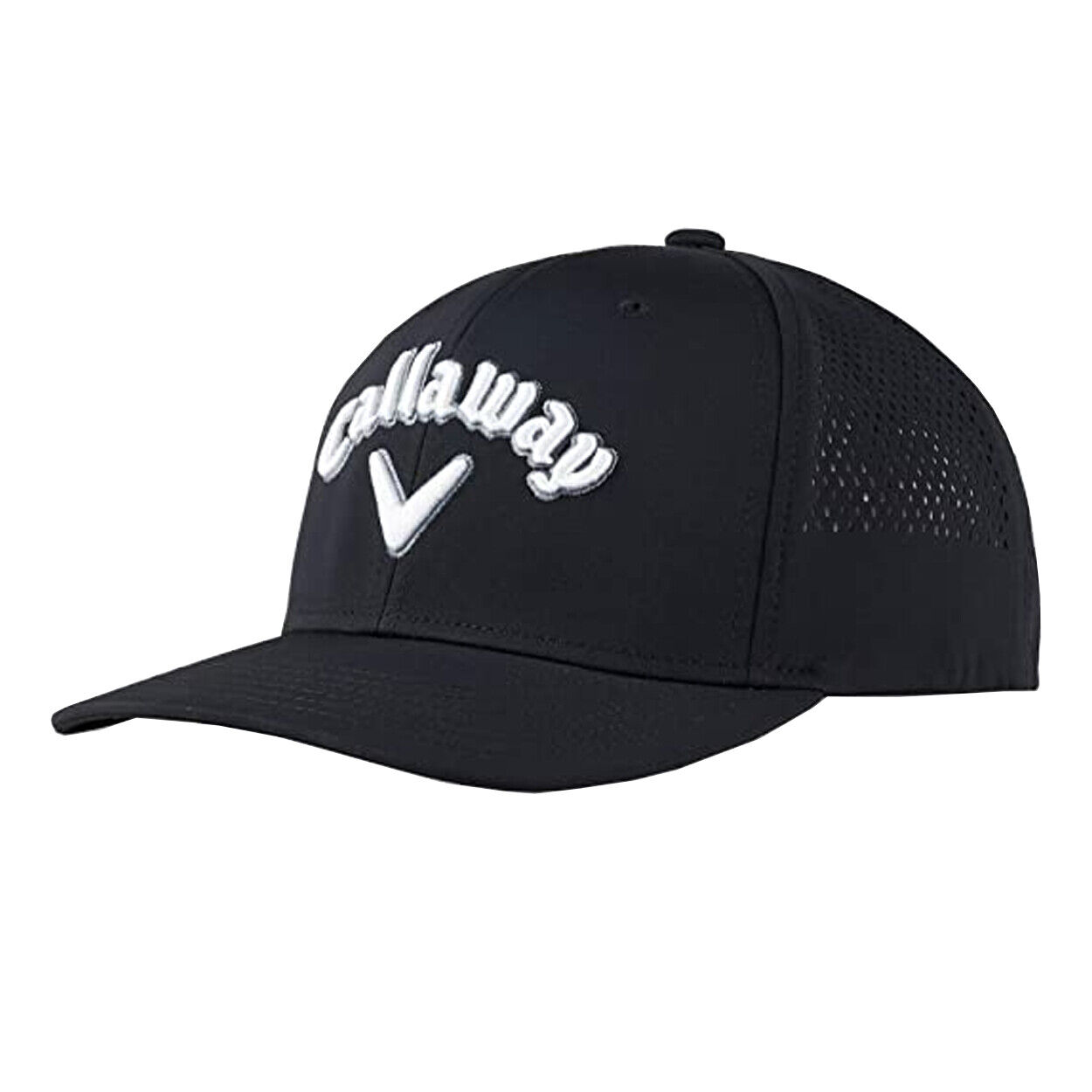 Callaway Golf Men's Riviera Fitted Hat, Small/Medium Black/White