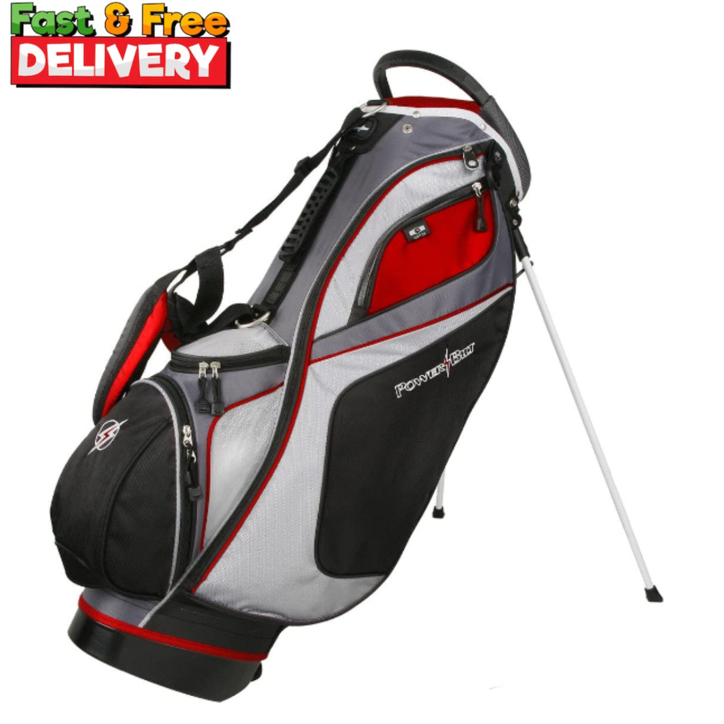 PowerBilt Powerbilt TPS Dunes 14-Way Golf Stand Bag/Black/Red