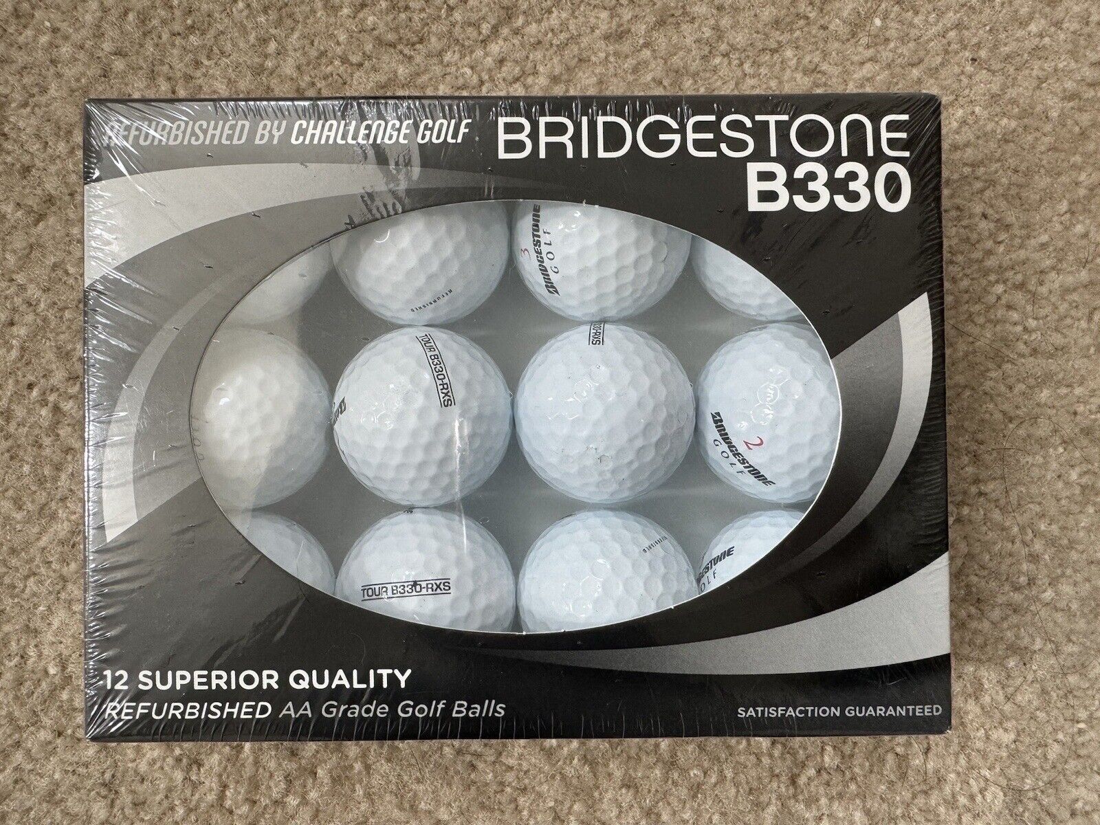 Bridgestone B330 Refurbished Challenge Golf 12 AA Grade Golf Balls 1 Dozen New