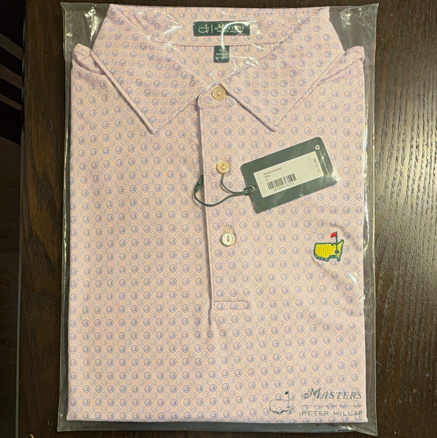 Masters Peter Millar Men’s Golf Polo XL Pink