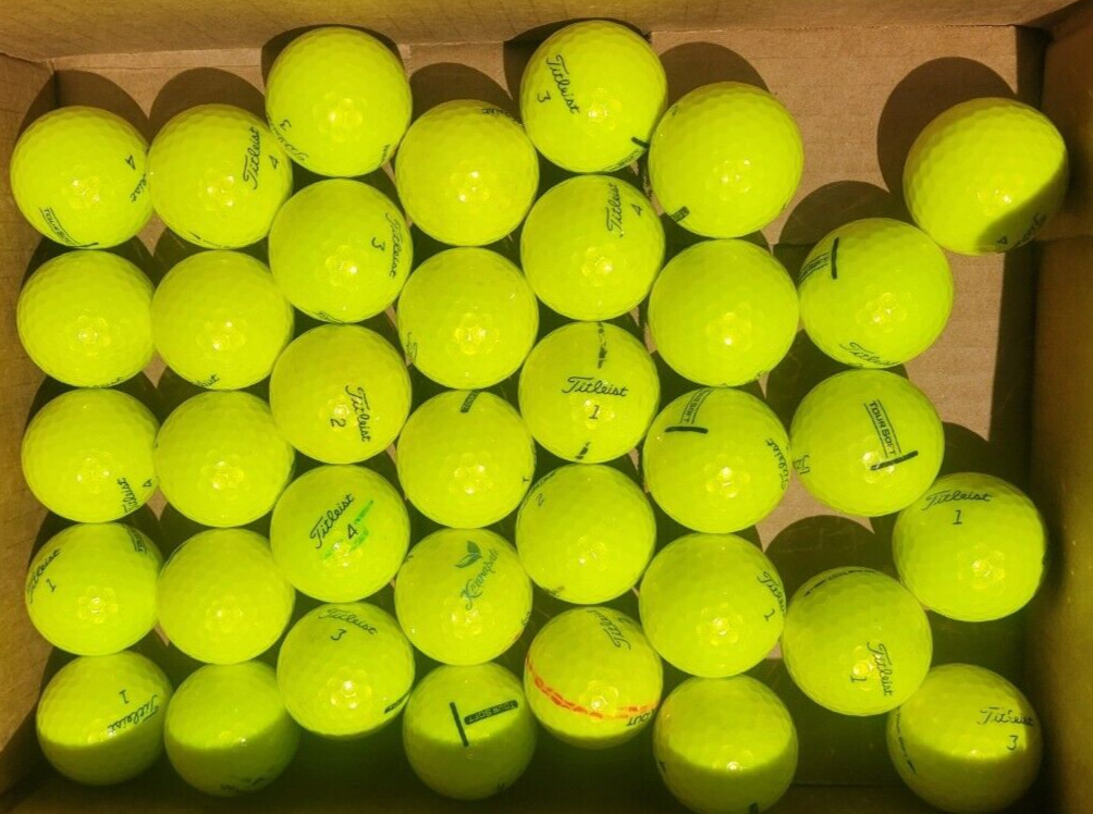 36 Titleist Tour Soft Yellow  3-4A (AAA-AAAA) Balls .Free shipping Nice