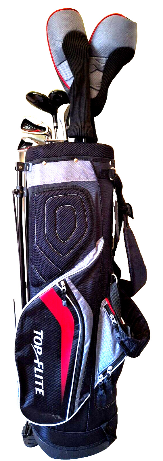 Men's RH Golf Set w/ Top Flite Clubs - Stand Bag - 10 Clubs - 2 Headcovers