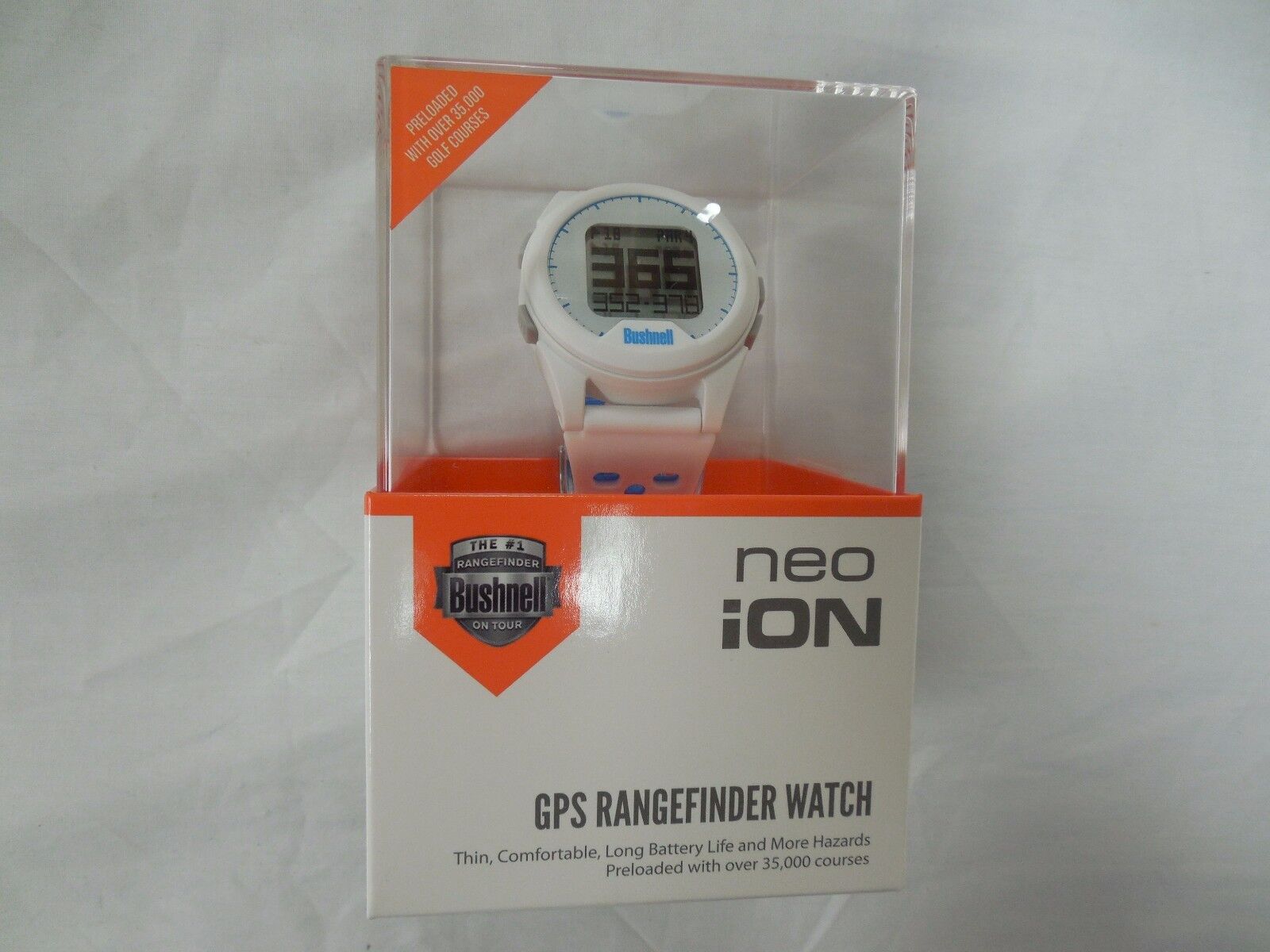 New 2016 Bushnell Neo iON Golf GPS Rangefinder Watch White & Blue Range finder