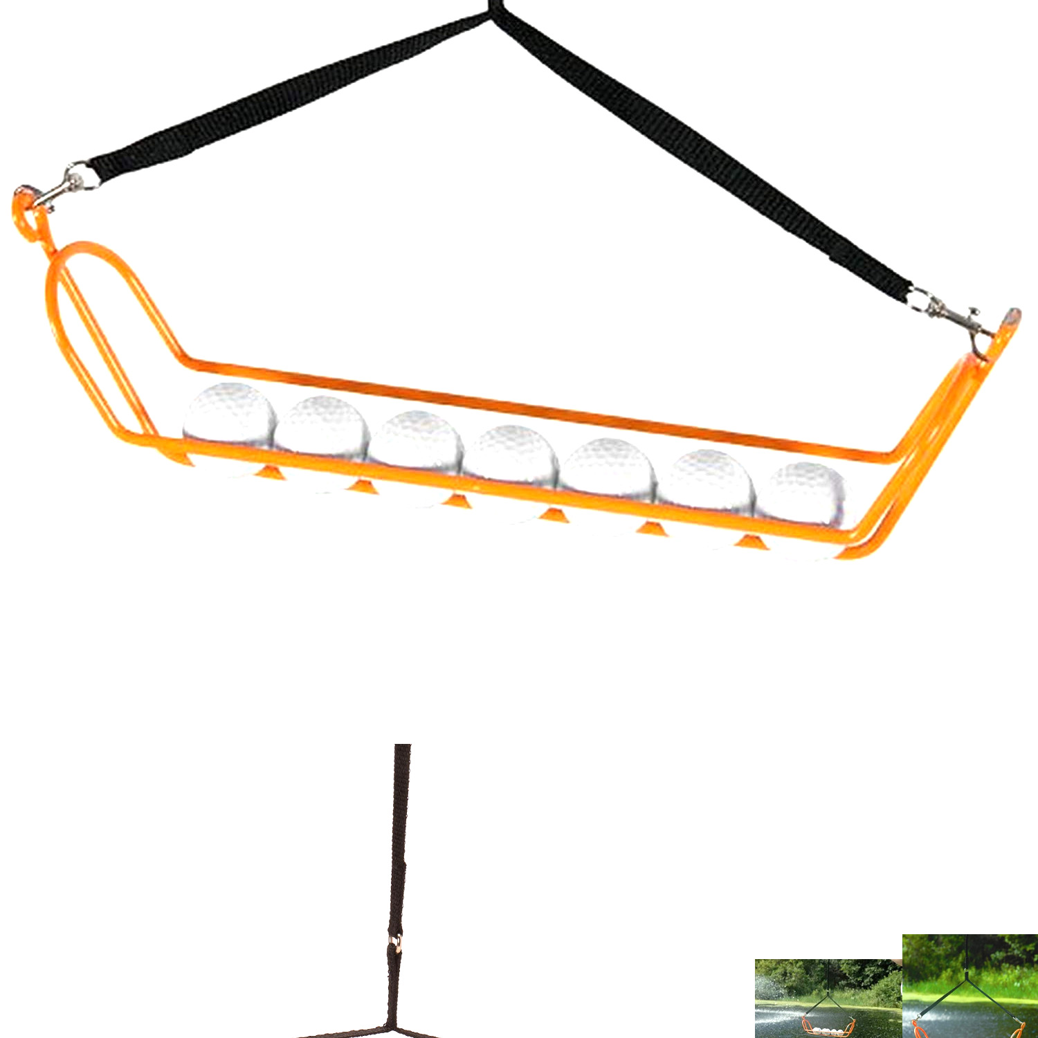 Search \'N Rescue Stretcher Golf Ball Retriever, Orange/Black, 35-Feet