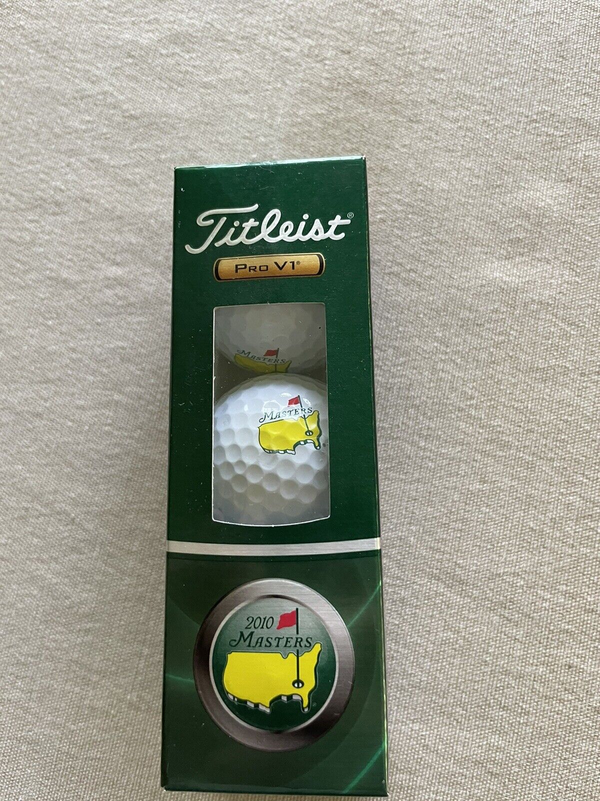 The Masters 2010 Titleist Pro v1 Golf Balls, Sleeve of 3