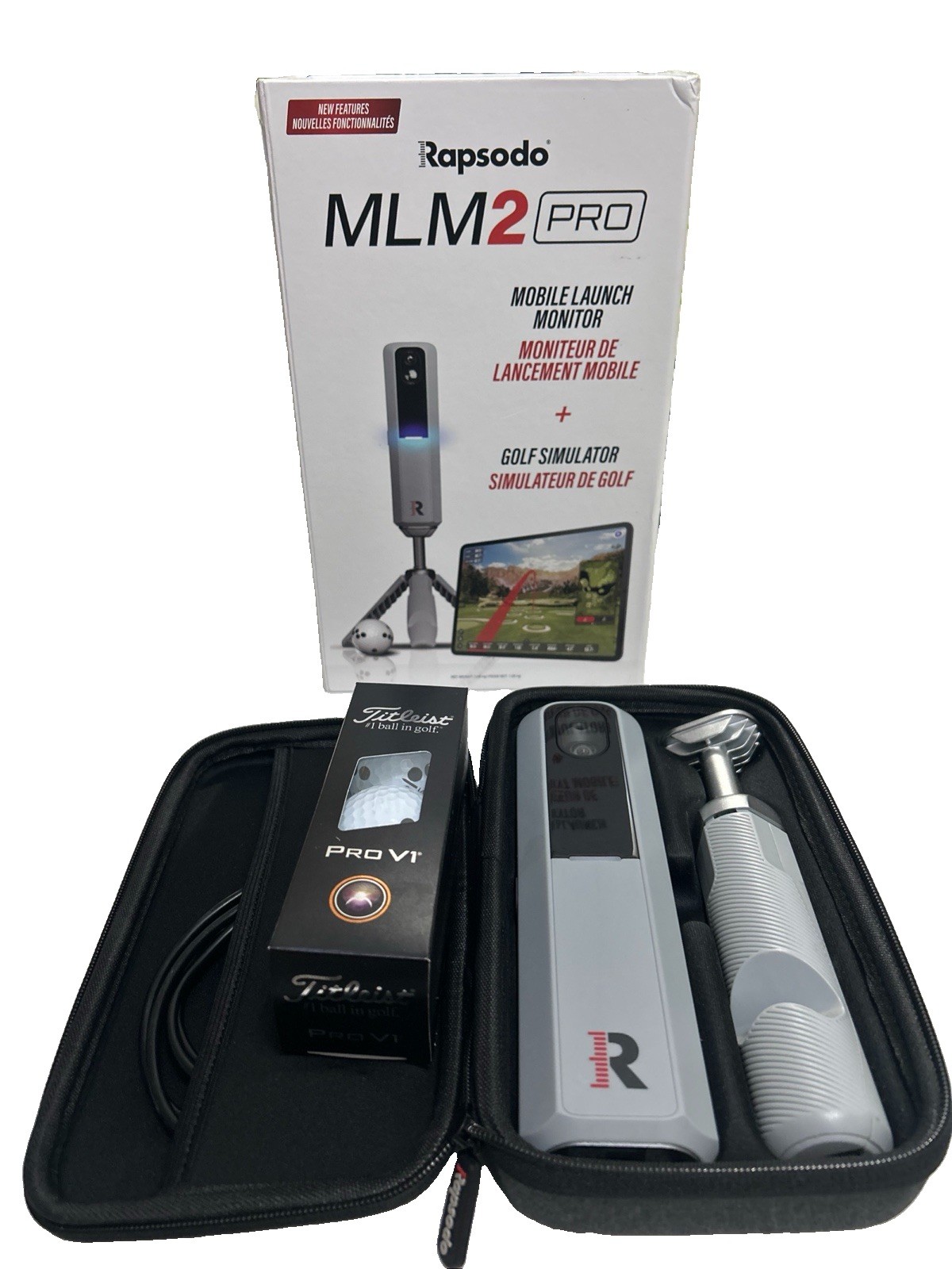 Rapsodo MLM2 Pro Mobile Launch Monitor w/ Travel Case, Golf Balls iOS/Android