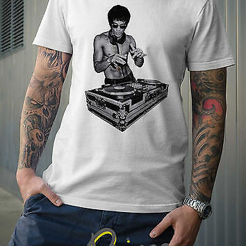 KUNG FU DJ T-SHIRT mma ufc tapout turntable record club dragon japanese chinese