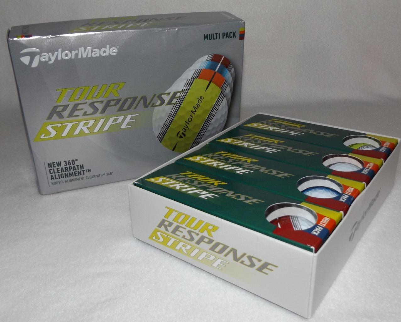 New 2022 Dozen TaylorMade Golf Tour Response Stripe Multicolor Golf Balls