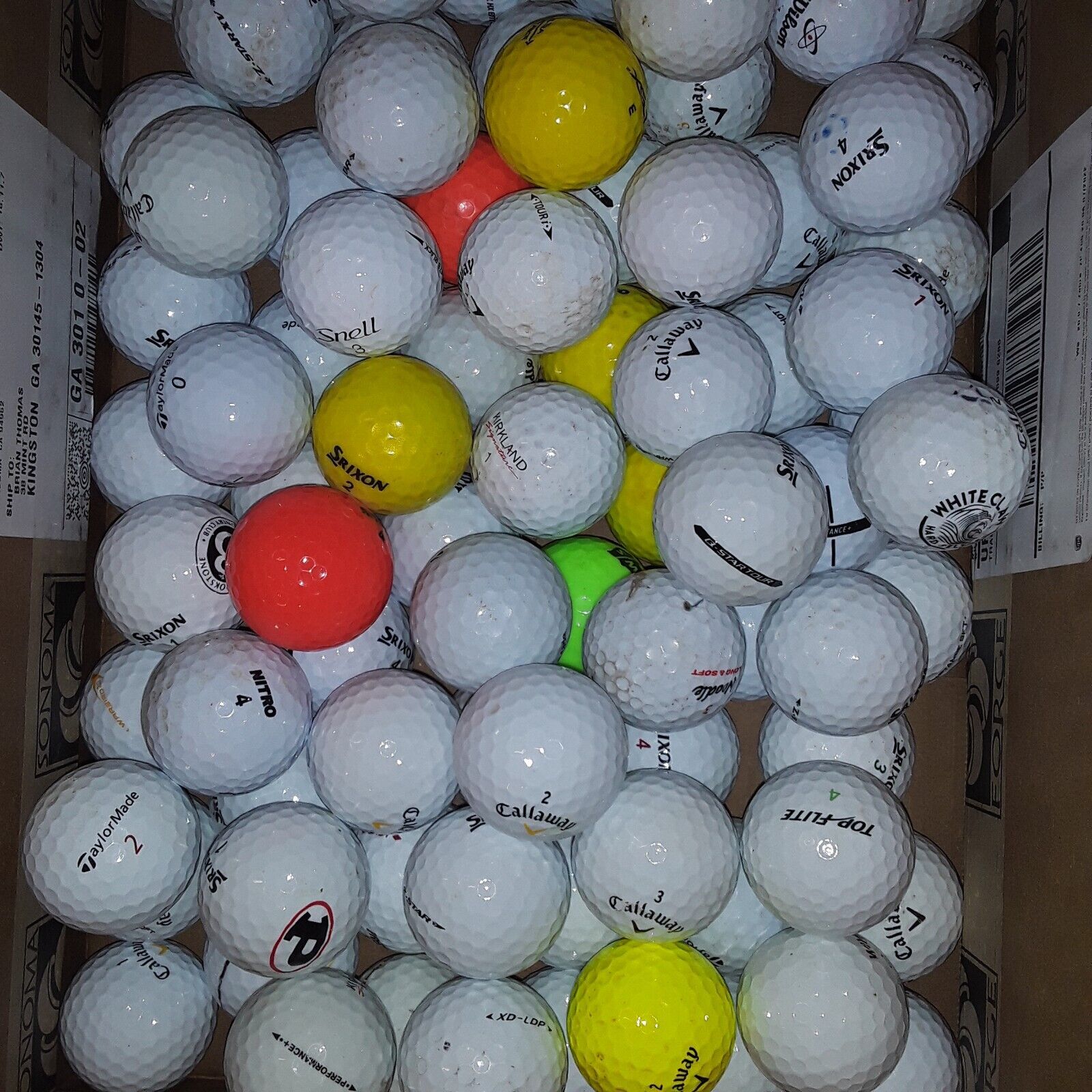 15 Titleist Callaway Srixon and More Mix Of Golf Balls