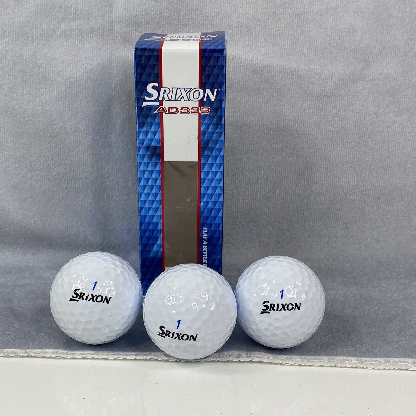 NEW 1 Sleeve of 3 SRIXON AD333 Aerodynamic Soft 2-Piece Golf Balls