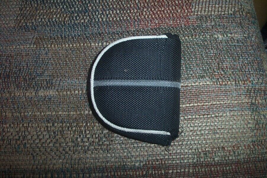 slightly used Universal Canvas Black 2 ball  mallet Putter Cover 