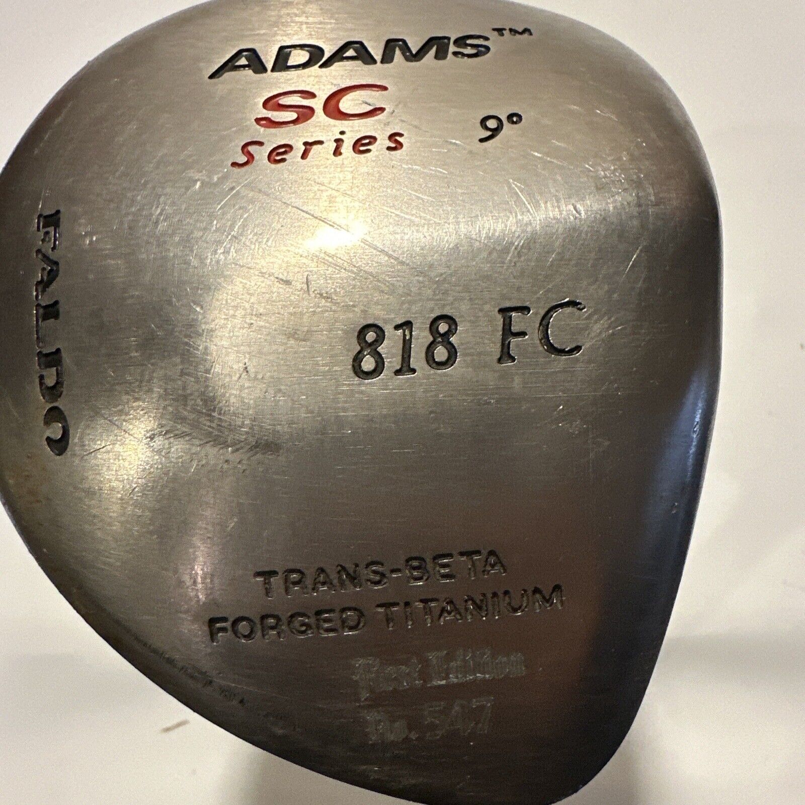Adams SC 818FC Driver 9 Trans-beta Forged Titanium First Edition Super Shaft