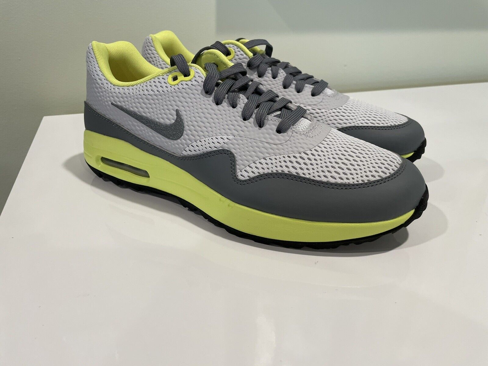 Nike Air Max 1 G Golf Shoes Smoke Grey Lemon Venom CI7576-003 Men’s Sz 10.5