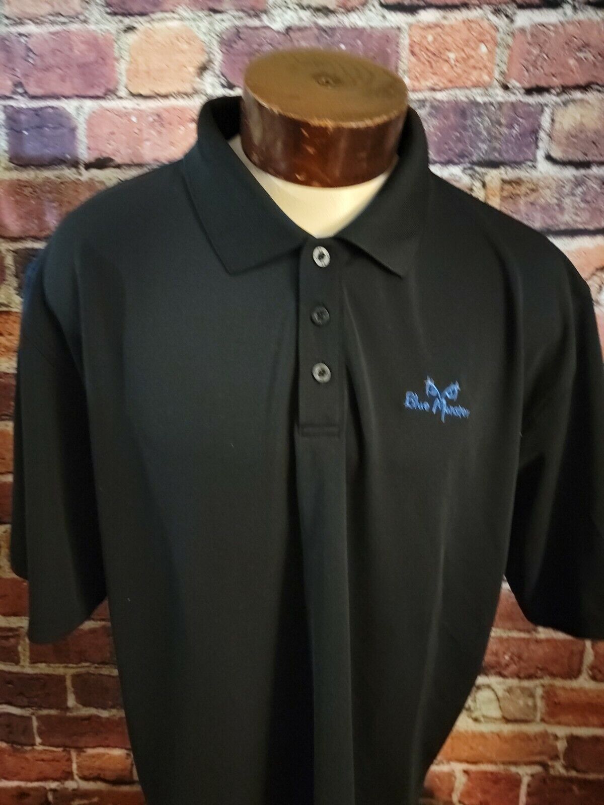 Under Armour Men\'s XXL 2XL Black Blue Monster Short Sleeve Golf Polo Shirt ⛳🛺