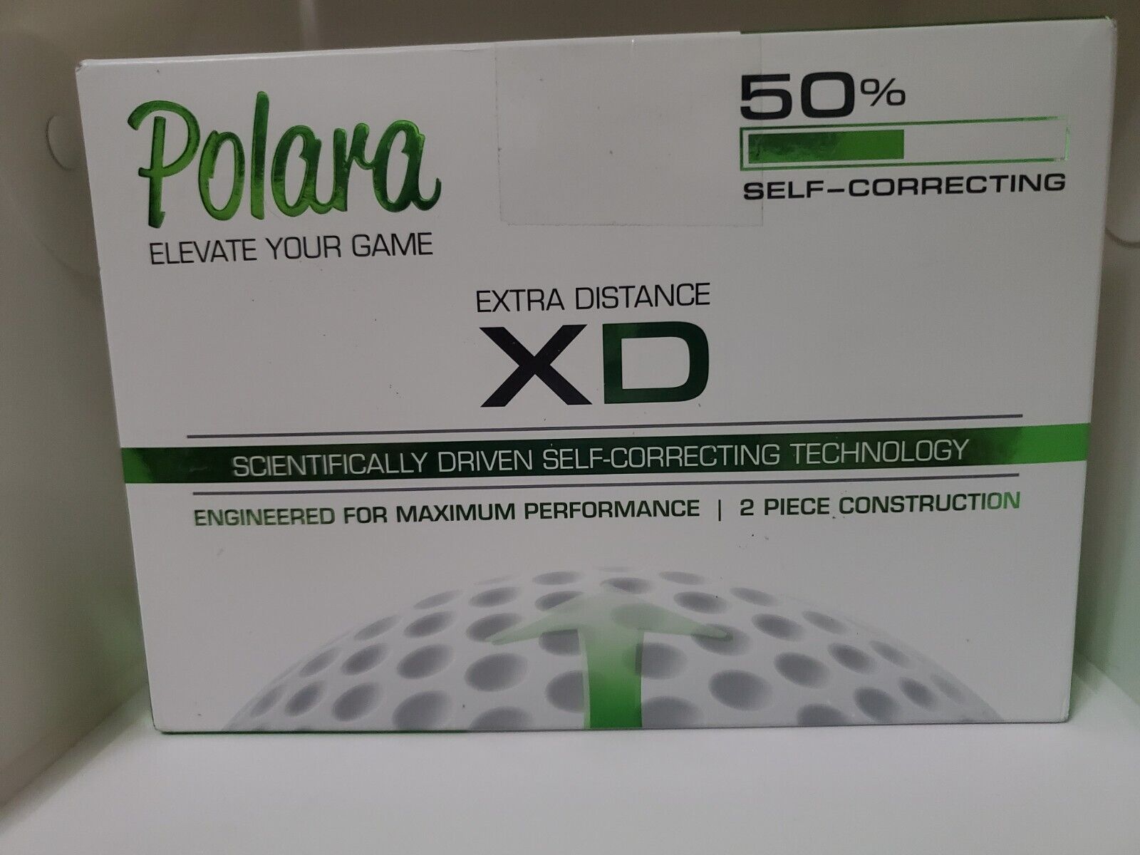 1 DOZEN POLARA EXTRA DISTANCE XD GOLF BALLS NEW 50% SELF CORRECTING