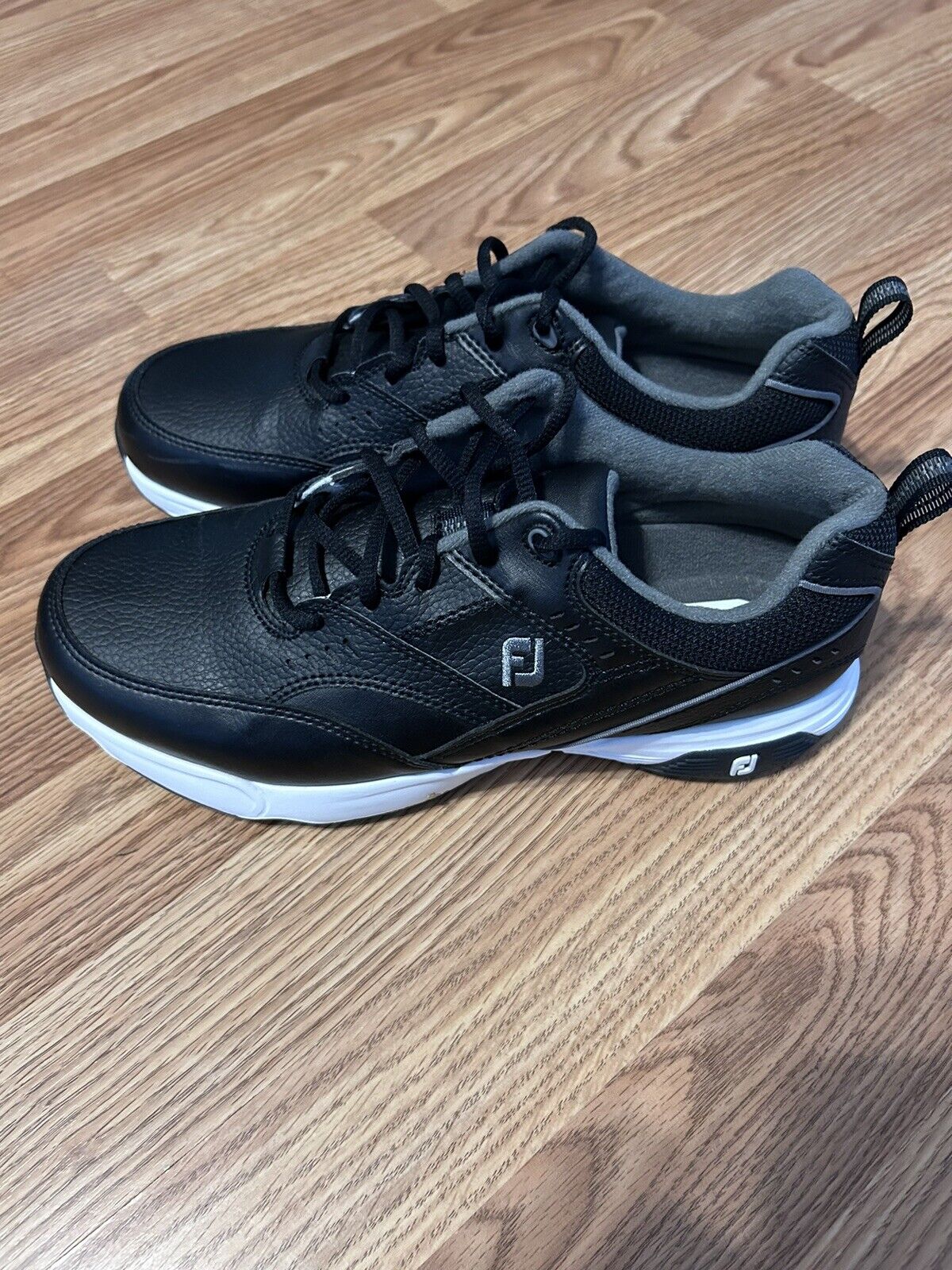 Men\'s 2021 FootJoy Athletic Specialty Golf Shoes 56736 Black - Size 9 Wide