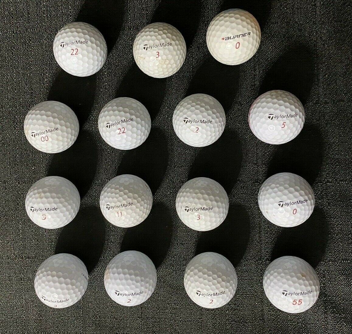 Lot of 15 Used TaylorMade Golf Balls