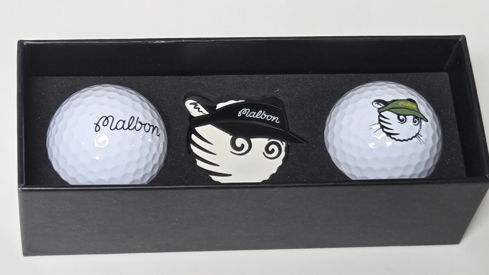 Malbon Golf Balls 2pc & 1 Ball Markers Set Limited Edition RARE