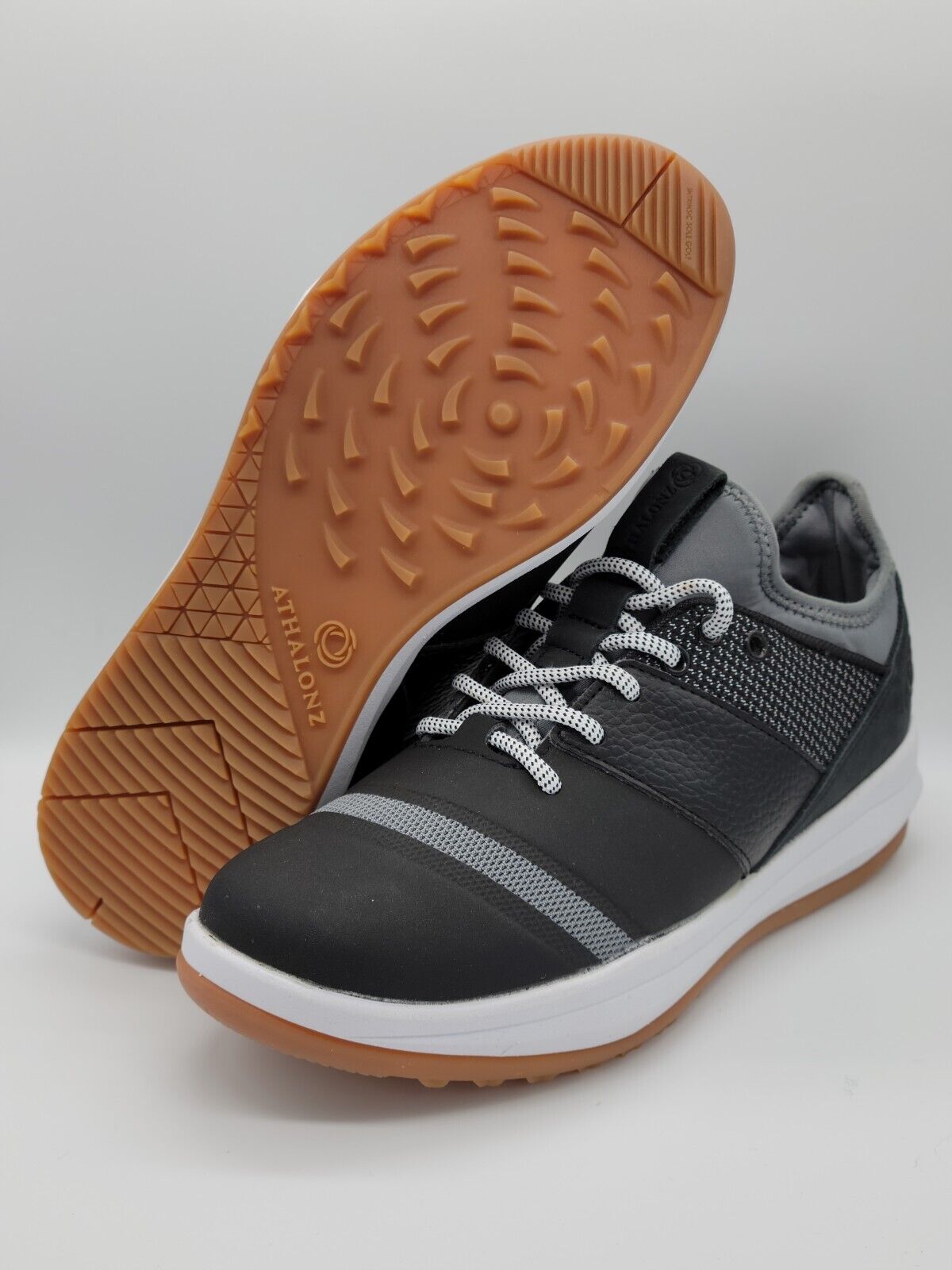 ATHALONZ Golf-EnVe Black/Steel Grey Men\'s Golf Shoes Size 6 NWOB