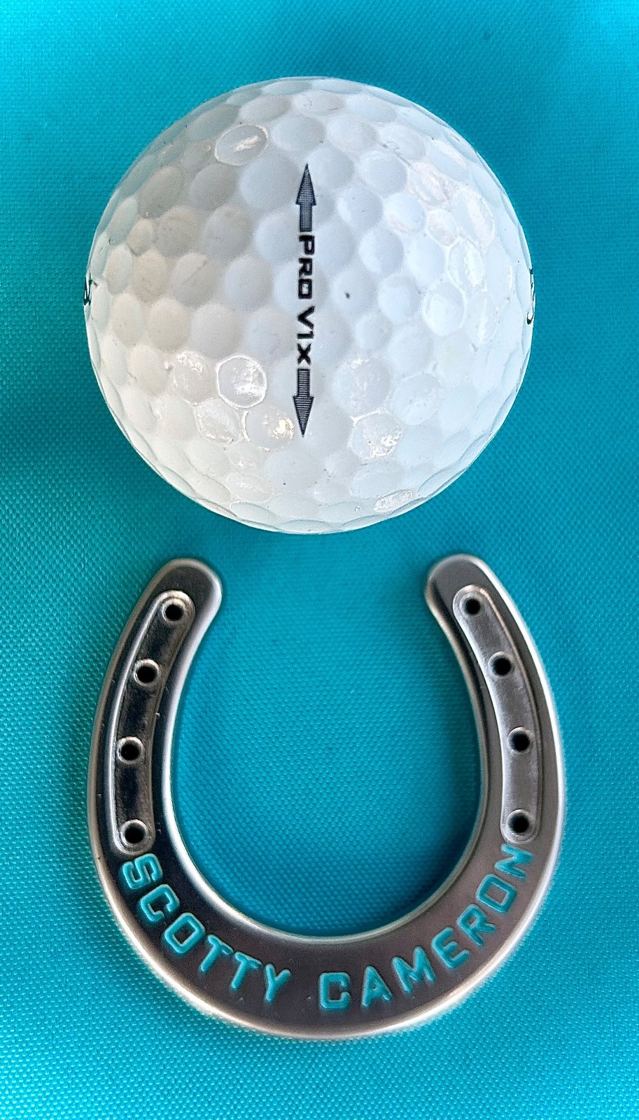 TIFFANY BLUE RARE Scotty Cameron Ball Marker FEELING LUCKY Horseshoe
